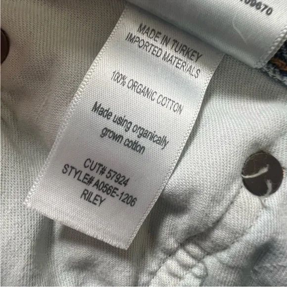 AGOLDE Riley High Rise Straight Crop Jeans in Distressed Escalate Wash Size 28 - Picture 12 of 12